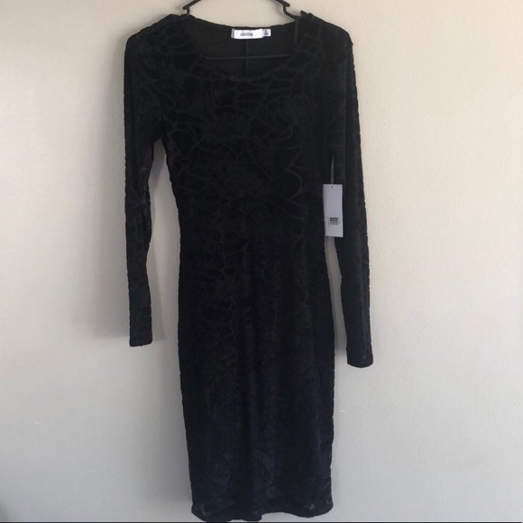 🖤NWT Black Velvet Dress - Picture 11 of 11